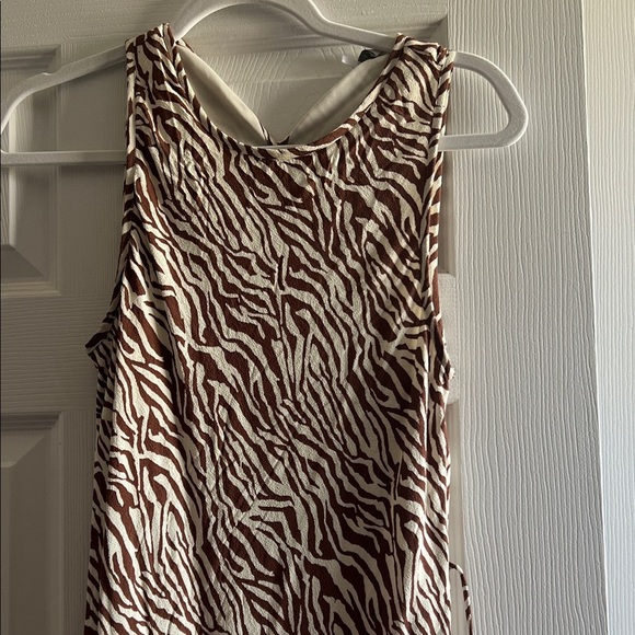 WAYF Zebra Print Sleeveless Maxi Dress Size M - Picture 2 of 8